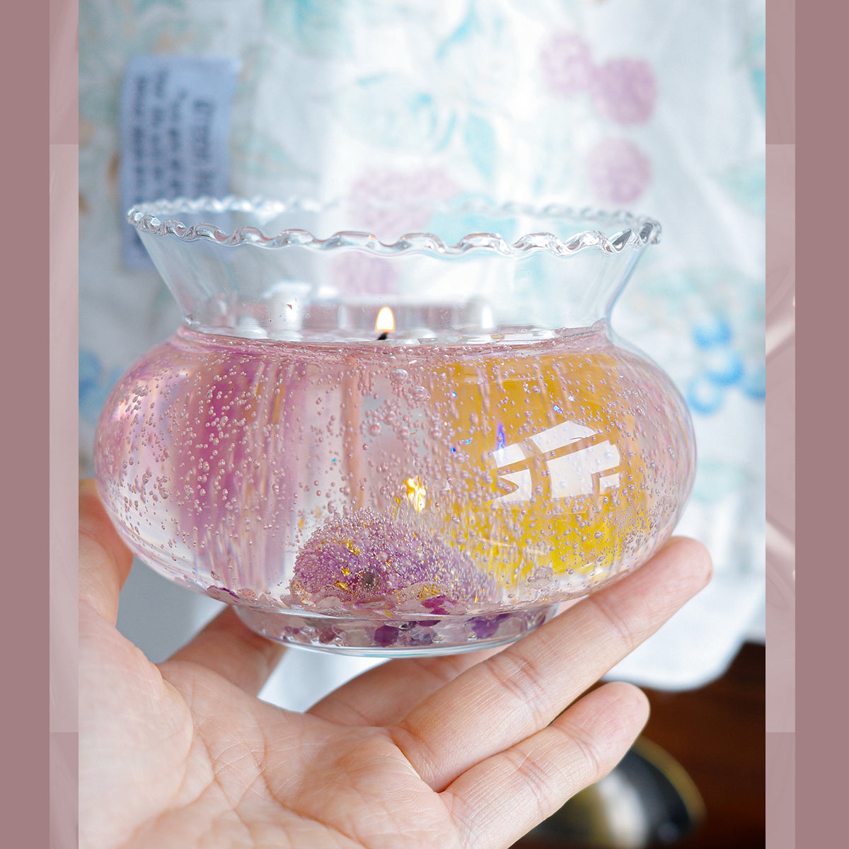 Bubble Koi Fish Aromatherapy Candle | Handmade Jelly Wax with Amethyst & Citrine Koi Fish - Shuflower