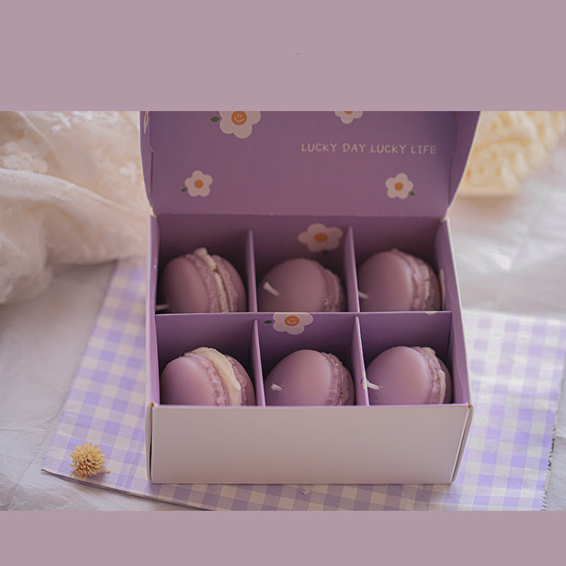 Shuflower – Macaron Candle Set (6-Pack) | Handmade Soy Wax Candles with 4 Fragrance Options