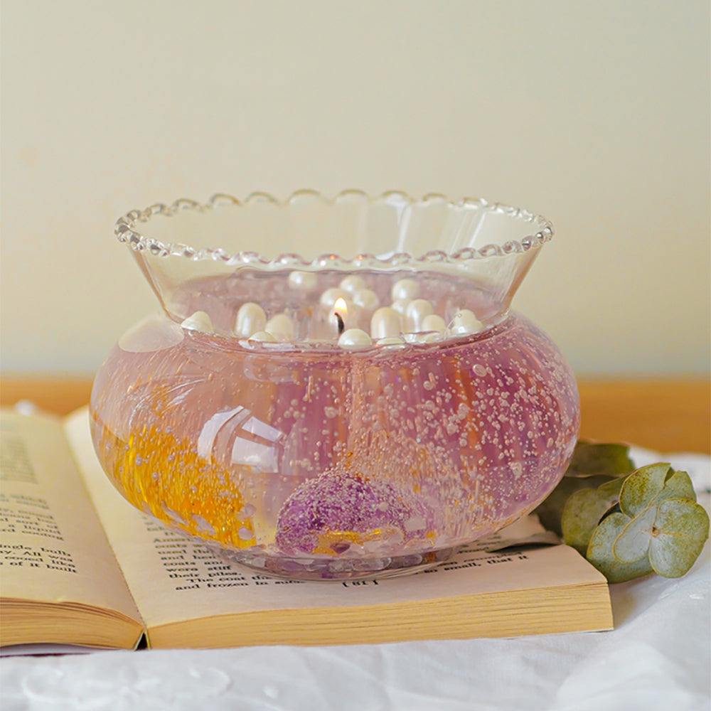 Bubble Koi Fish Aromatherapy Candle | Handmade Jelly Wax with Amethyst & Citrine Koi Fish - Shuflower