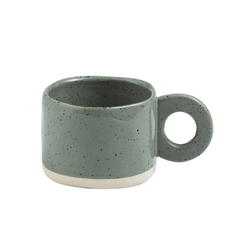 Shuflower - INS Nordic Vintage Ceramic Mug | Hand-Pinched Irregular Design | 300ml Breakfast Milk & Coffee Cup