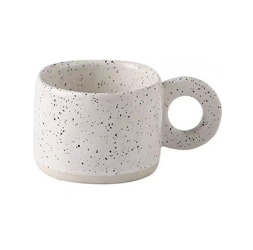 Shuflower - INS Nordic Vintage Ceramic Mug | Hand-Pinched Irregular Design | 300ml Breakfast Milk & Coffee Cup