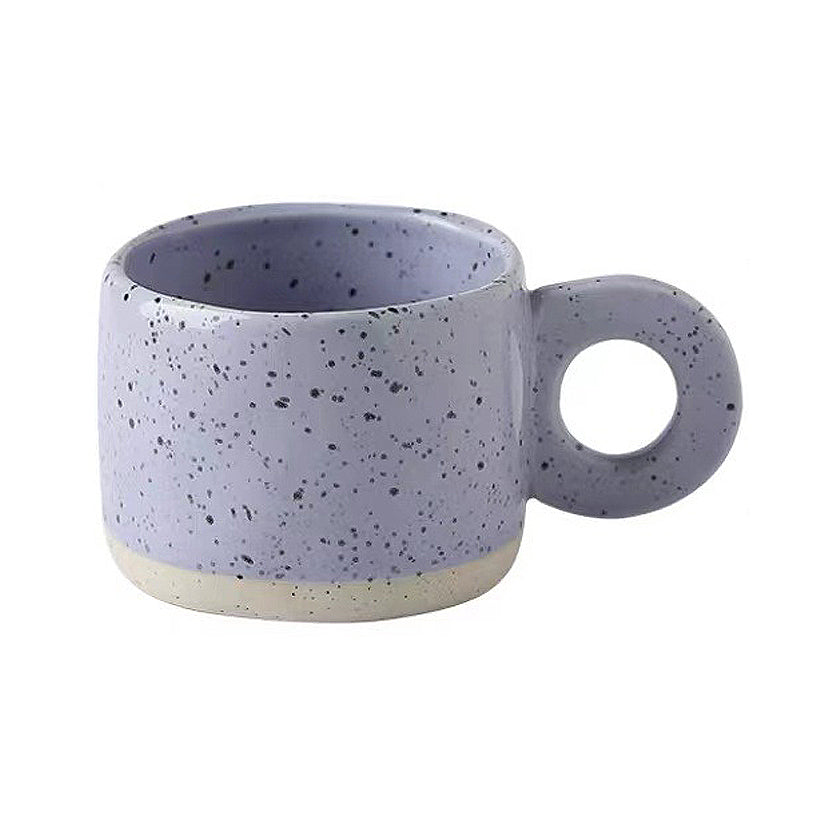 Shuflower - INS Nordic Vintage Ceramic Mug | Hand-Pinched Irregular Design | 300ml Breakfast Milk & Coffee Cup