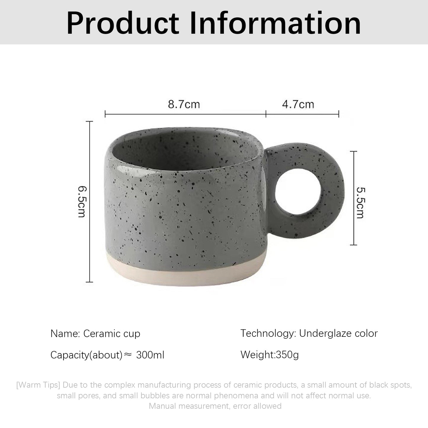 Shuflower - INS Nordic Vintage Ceramic Mug | Hand-Pinched Irregular Design | 300ml Breakfast Milk & Coffee Cup
