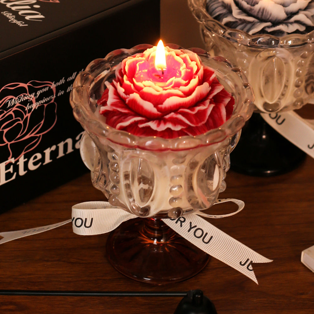Shuflower – French Camellia Scented Candle | Soy Wax Aromatherapy Candle in Glass Holder, 52-80 Hours Burn Time