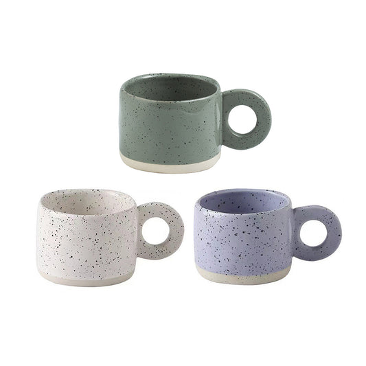 Shuflower - INS Nordic Vintage Ceramic Mug | Hand-Pinched Irregular Design | 300ml Breakfast Milk & Coffee Cup