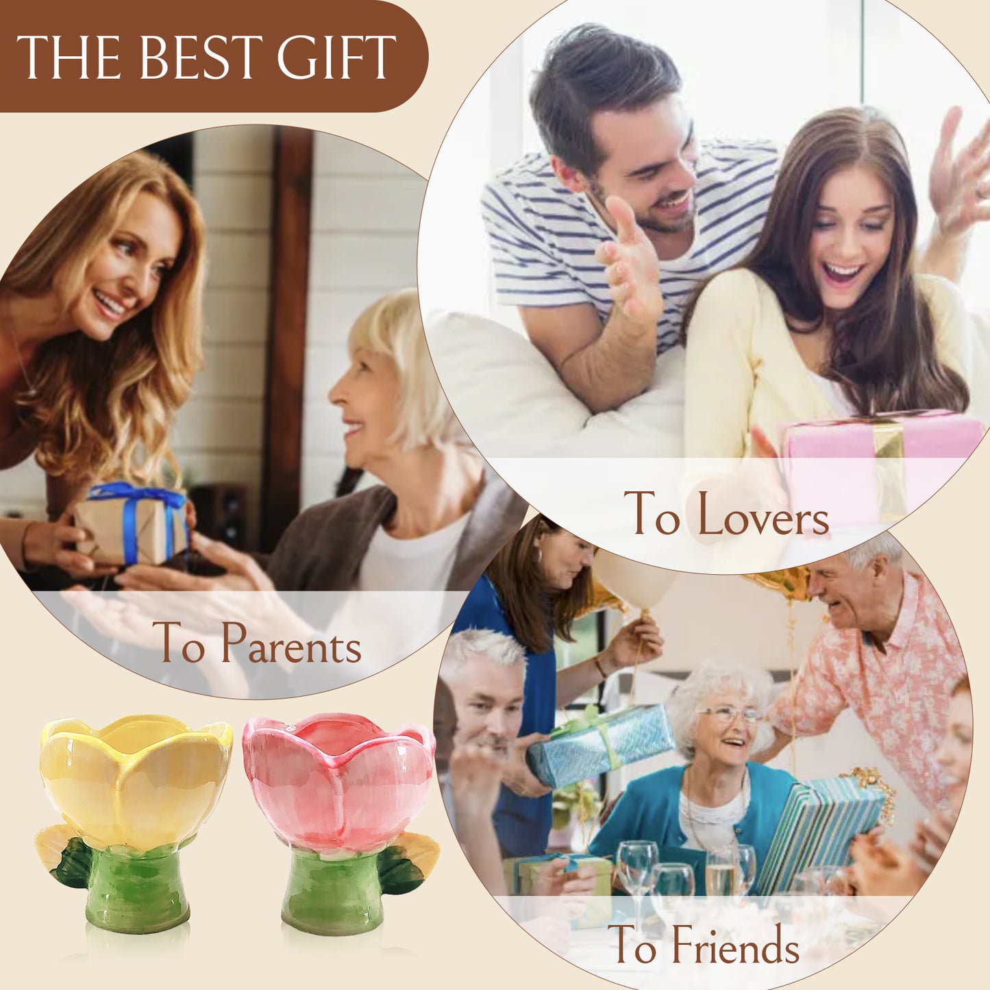 Tulip Ceramic Mug 300ml – Flower Shaped Coffee Cup with Hand-Painted Underglaze Finish – Artistic Floral Drinkware for Tea, Milk, Latte – Gift for Women, Girls & Flower Lovers