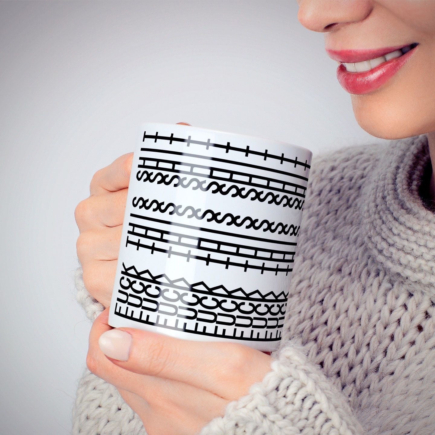 Shuflower Hidden Message Coffee Mug, Fuck This Shit Coffee Mug, 12 oz Ceramic Cup, Work, Humor, Comedy, Student,School