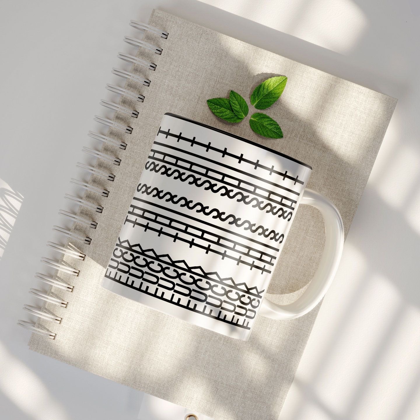 Shuflower Hidden Message Coffee Mug, Fuck This Shit Coffee Mug, 12 oz Ceramic Cup, Work, Humor, Comedy, Student,School